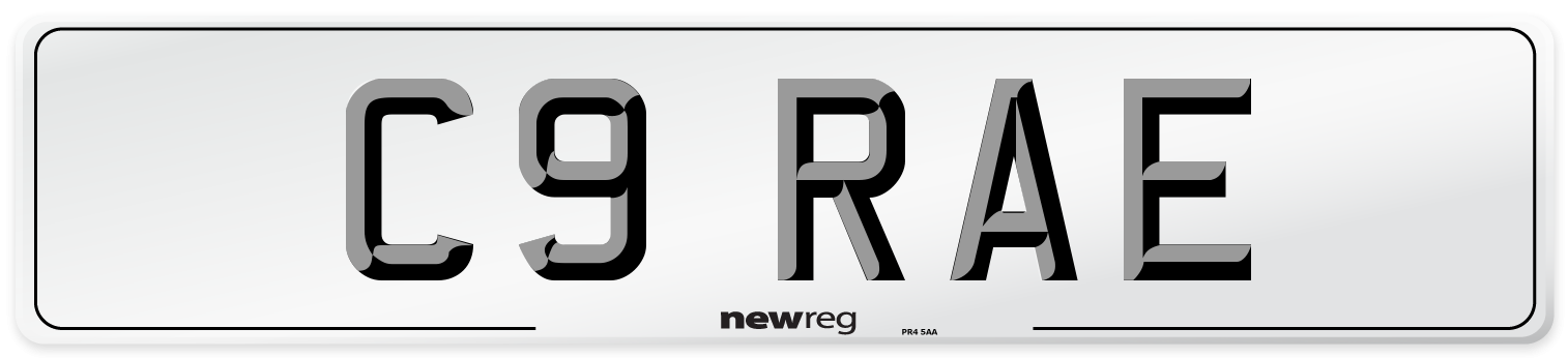 C9 RAE Number Plate from New Reg